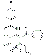 N-(2-ALLYL-3-BENZOYL-1,1-DIOXO-1,2-DIHYDRO-1LAMBDA~6~,2-BENZOTHIAZIN-4-YL)-4-FLUOROBENZAMIDE