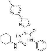 N~1~-PHENYL-1-[4-(4-METHYLPHENYL)-1,3-THIAZOL-2-YL]-N~2~-CYCLOHEXYL-1,2-HYDRAZINEDICARBOXAMIDE Struktur