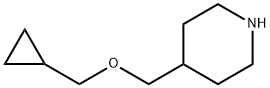 4-[(CYCLOPROPYLMETHOXY)METHYL]PIPERIDINE Struktur