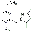 (3-[(3,5-DIMETHYL-1H-PYRAZOL-1-YL)METHYL]-4-METHOXYBENZYL)AMINE Struktur