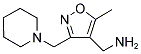 [5-METHYL-3-(1-PIPERIDINYLMETHYL)-4-ISOXAZOLYL]METHANAMINE Struktur