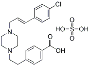 4-[2-[4-[3-(4-CHLOROPHENYL)-2-PROPENYL]-1-PIPERAZINYL]ETHYL]BENZOIC ACID SULFATE Struktur