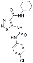 5-({[(4-CHLOROPHENYL)AMINO]CARBONYL}AMINO)-N-CYCLOHEXYL-1,2,3-THIADIAZOLE-4-CARBOXAMIDE Struktur