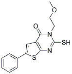 2-MERCAPTO-3-(2-METHOXYETHYL)-6-PHENYLTHIENO[2,3-D]PYRIMIDIN-4(3H)-ONE Struktur