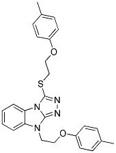 9-(2-P-TOLYLOXY-ETHYL)-3-(2-P-TOLYLOXY-ETHYLSULFANYL)-9H-BENZO[4,5]IMIDAZO[2,1-C][1,2,4]TRIAZOLE Struktur