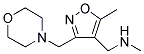 N-METHYL[5-METHYL-3-(4-MORPHOLINYLMETHYL)-4-ISOXAZOLYL]METHANAMINE Struktur