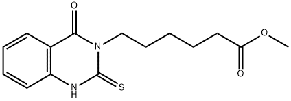 METHYL 6-(2-MERCAPTO-4-OXOQUINAZOLIN-3(4H)-YL)HEXANOATE Struktur