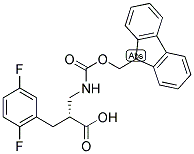 (R)-3-(2,5-DIFLUORO-PHENYL)-2-[(9H-FLUOREN-9-YLMETHOXYCARBONYLAMINO)-METHYL]-PROPIONIC ACID Struktur