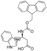 (S)-3-(9H-FLUOREN-9-YLMETHOXYCARBONYLAMINO)-3-(1H-INDOL-3-YL)-PROPIONIC ACID Struktur