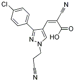 (2Z)-3-[3-(4-CHLOROPHENYL)-1-(2-CYANOETHYL)-1H-PYRAZOL-4-YL]-2-CYANOACRYLIC ACID Struktur