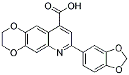 7-BENZO[1,3]DIOXOL-5-YL-2,3-DIHYDRO-[1,4]DIOXINO[2,3-G]QUINOLINE-9-CARBOXYLIC ACID Struktur