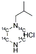 N-ISOBUTYLPIPERAZINE [RING-14C(U)] HYDROCHLORIDE Struktur