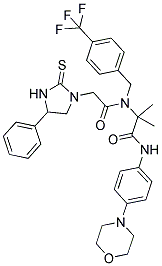 2-METHYL-N-(4-MORPHOLINOPHENYL)-2-(2-(4-PHENYL-2-THIOXOIMIDAZOLIDIN-1-YL)-N-(4-(TRIFLUOROMETHYL)BENZYL)ACETAMIDO)PROPANAMIDE Struktur