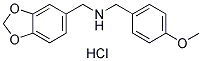 BENZO[1,3]DIOXOL-5-YLMETHYL-(4-METHOXY-BENZYL)-AMINE HYDROCHLORIDE Struktur