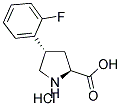 (+/-)-TRANS-4-(2-FLUOROPHENYL)PYRROLIDINE-3-CARBOXYLIC ACID HYDROCHLORIDE Struktur