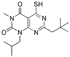 1-ISOBUTYL-5-MERCAPTO-3-METHYL-7-NEOPENTYLPYRIMIDO[4,5-D]PYRIMIDINE-2,4(1H,3H)-DIONE Struktur