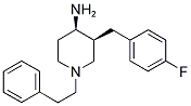 CIS-3-(4-FLUOROBENZYL)-1-(2-PHENYLETHYL)PIPERIDIN-4-AMINE Struktur