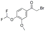 2-BROMO-1-[4-(DIFLUOROMETHOXY)-3-METHOXYPHENYL]ETHANONE Struktur