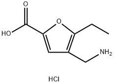 4-AMINOMETHYL-5-ETHYL-FURAN-2-CARBOXYLIC ACID HYDROCHLORIDE Struktur