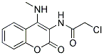 2-CHLORO-N-(4-METHYLAMINO-2-OXO-2 H-CHROMEN-3-YL)-ACETAMIDE Struktur