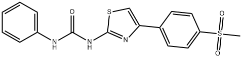 N-(4-[4-(METHYLSULFONYL)PHENYL]-1,3-THIAZOL-2-YL)-N'-PHENYLUREA Struktur