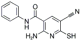 2-AMINO-5-CYANO-6-MERCAPTO-N-PHENYLNICOTINAMIDE Struktur