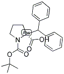 BOC-(S)-ALPHA-BENZHYDRYL-PROLINE Struktur