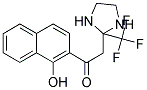 1-(1-HYDROXY-2-NAPHTHYL)-2-[2-(TRIFLUOROMETHYL)IMIDAZOLIDIN-2-YL]ETHANONE Struktur