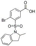 4-BROMO-3-(2-METHYL-2,3-DIHYDRO-INDOLE-1-SULFONYL)-BENZOIC ACID Struktur