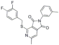 4-[(3,4-DIFLUOROBENZYL)THIO]-6-METHYL-2-(3-METHYLPHENYL)-1H-PYRROLO[3,4-C]PYRIDINE-1,3(2H)-DIONE Struktur