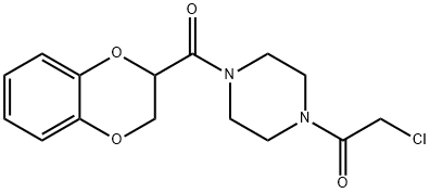 1-(CHLOROACETYL)-4-(2,3-DIHYDRO-1,4-BENZODIOXIN-2-YLCARBONYL)PIPERAZINE Struktur