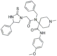 4-(N-BENZYL-2-(4-PHENYL-2-THIOXOIMIDAZOLIDIN-1-YL)ACETAMIDO)-N-(4-METHOXYPHENYL)-1-METHYLPIPERIDINE-4-CARBOXAMIDE Struktur