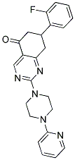 7-(2-FLUOROPHENYL)-2-[4-(2-PYRIDINYL)-1-PIPERAZINYL]-7,8-DIHYDRO-5(6H)-QUINAZOLINONE Struktur