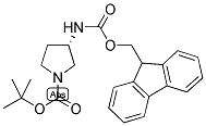 (S)-(+)-1-(TERT-BUTOXYCARBONYL)-3-N-(9-FLUORENYLMETHOXYCARBONYL)AMINOPYRROLIDINE Struktur