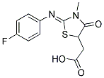 [2-(4-FLUORO-PHENYLIMINO)-3-METHYL-4-OXO-THIAZOLIDIN-5-YL]-ACETIC ACID Struktur