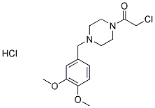 1-(CHLOROACETYL)-4-(3,4-DIMETHOXYBENZYL)PIPERAZINE HYDROCHLORIDE Struktur