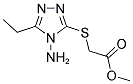 METHYL [(4-AMINO-5-ETHYL-4H-1,2,4-TRIAZOL-3-YL)SULFANYL]ACETATE Struktur