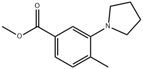 4-METHYL-3-PYRROLIDIN-1-YL-BENZOIC ACID METHYL ESTER Struktur