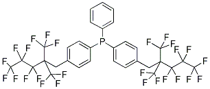 BIS[4-(2,2-BIS-(TRIFLUOROMETHYL)-1H,1H,2H,2H-PERFLUOROPENTYL)PHENYL]PHENYLPHOSPHINE Struktur