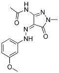 N-{(4Z)-4-[(3-METHOXYPHENYL)HYDRAZONO]-1-METHYL-5-OXO-4,5-DIHYDRO-1H-PYRAZOL-3-YL}ACETAMIDE Struktur