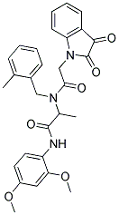 N-(2,4-DIMETHOXYPHENYL)-2-(2-(2,3-DIOXOINDOLIN-1-YL)-N-(2-METHYLBENZYL)ACETAMIDO)PROPANAMIDE Struktur