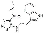 ETHYL 5-{[2-(1H-INDOL-3-YL)ETHYL]AMINO}-1,2,3-THIADIAZOLE-4-CARBOXYLATE Struktur