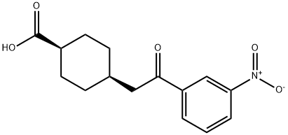 CIS-4-[2-OXO-2-(3-NITROPHENYL)ETHYL]CYCLOHEXANE-1-CARBOXYLIC ACID Struktur