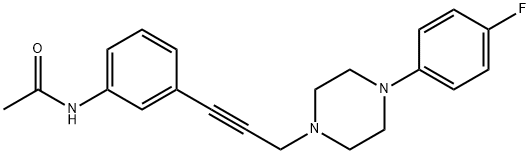 N-(3-(3-[4-(4-FLUOROPHENYL)PIPERAZINO]-1-PROPYNYL)PHENYL)ACETAMIDE Struktur