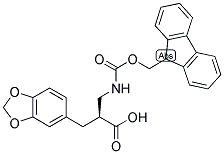 (S)-3-BENZO[1,3]DIOXOL-5-YL-2-[(9H-FLUOREN-9-YLMETHOXYCARBONYLAMINO)-METHYL]-PROPIONIC ACID Struktur