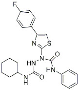 N~1~-PHENYL-1-[4-(4-FLUOROPHENYL)-1,3-THIAZOL-2-YL]-N~2~-CYCLOHEXYL-1,2-HYDRAZINEDICARBOXAMIDE Struktur