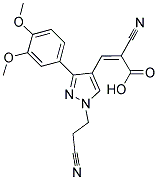 (2Z)-2-CYANO-3-[1-(2-CYANOETHYL)-3-(3,4-DIMETHOXYPHENYL)-1H-PYRAZOL-4-YL]ACRYLIC ACID Struktur