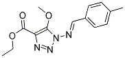 ETHYL 5-METHOXY-1-{[(1E)-(4-METHYLPHENYL)METHYLENE]AMINO}-1H-1,2,3-TRIAZOLE-4-CARBOXYLATE Struktur