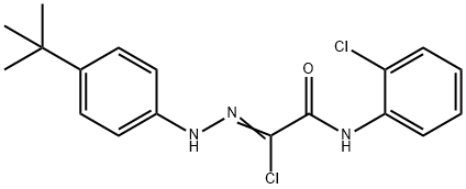 2-[2-(4-TERT-BUTYLPHENYL)HYDRAZONO]-2-CHLORO-N-(2-CHLOROPHENYL)ACETAMIDE Struktur