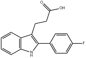 3-[2-(4-FLUOROPHENYL)-1H-INDOL-3-YL]PROPANOIC ACID Struktur